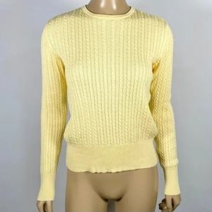 Ralph Lauren Women’s Size Medium 100% Cotton Cable Knit Sweater